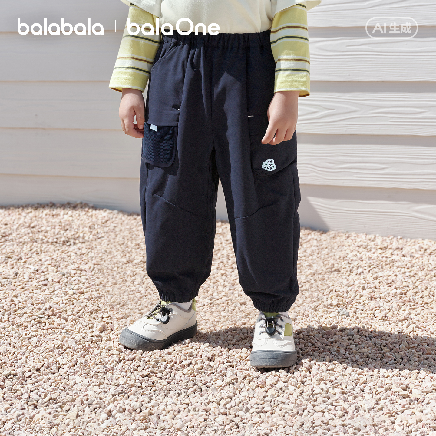 【balaOne】巴拉巴拉童装儿童长裤男女童2026新款春装户外工装裤