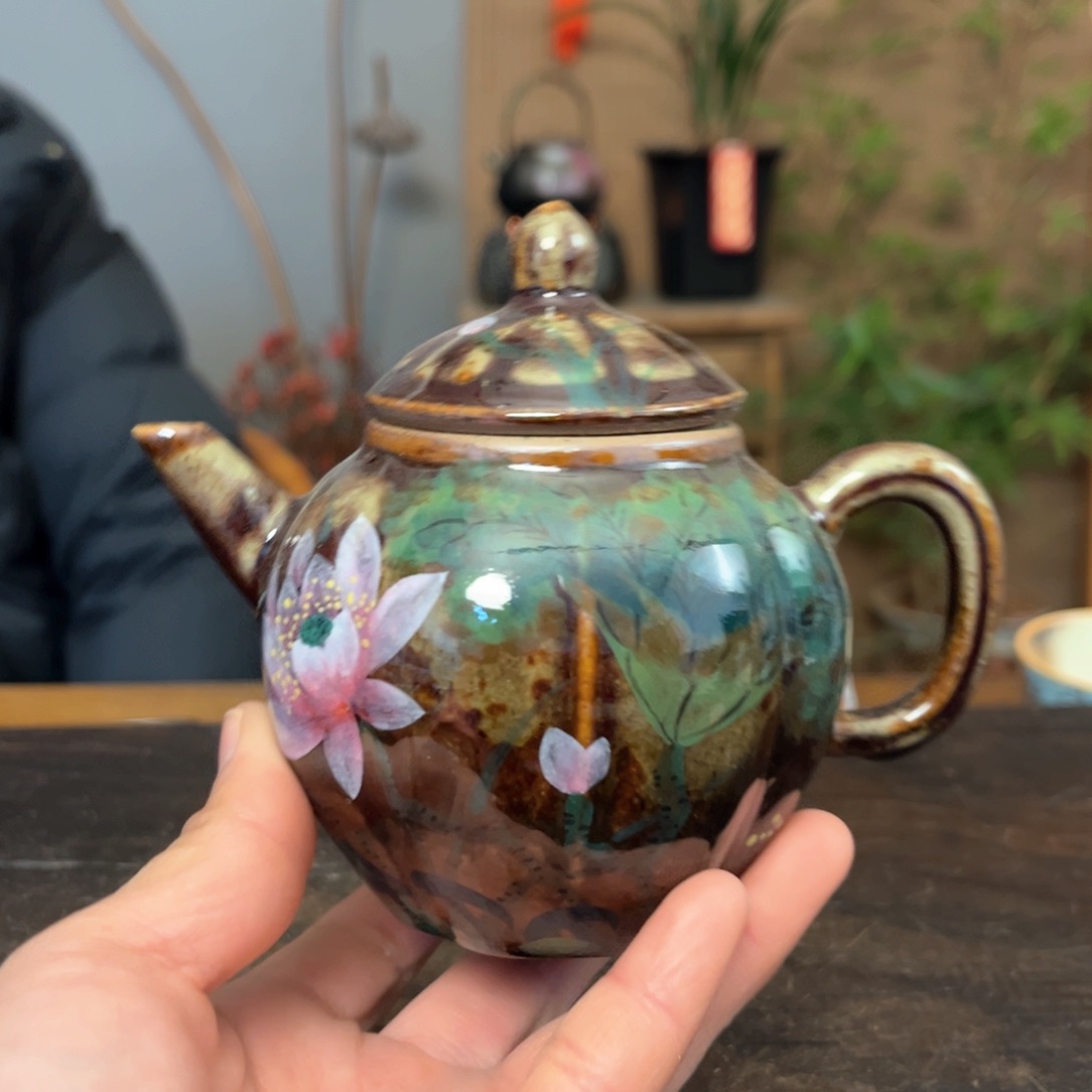 杯景德镇柴烧手绘杯