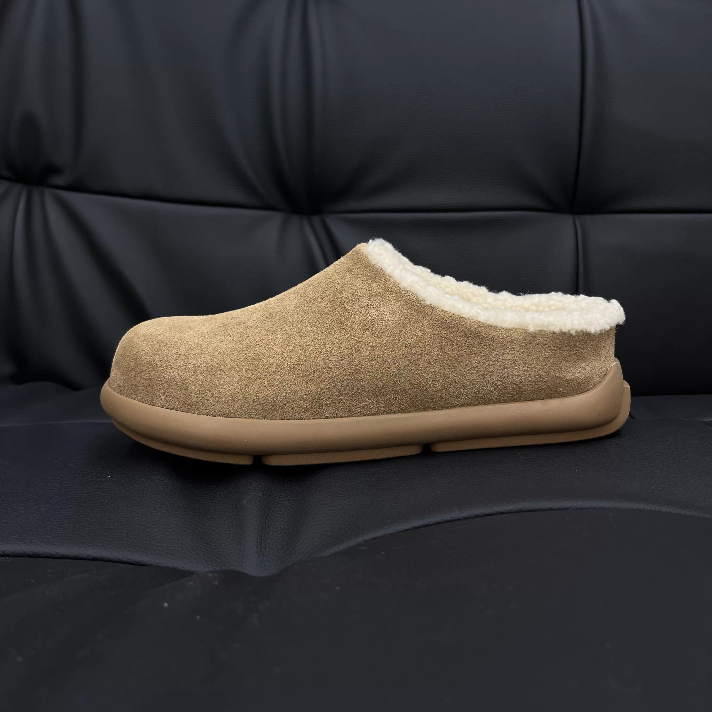 【小土豆全新未拆封】秋冬桑坡雪地靴羊皮毛一体半全包勃肯鞋一脚蹬