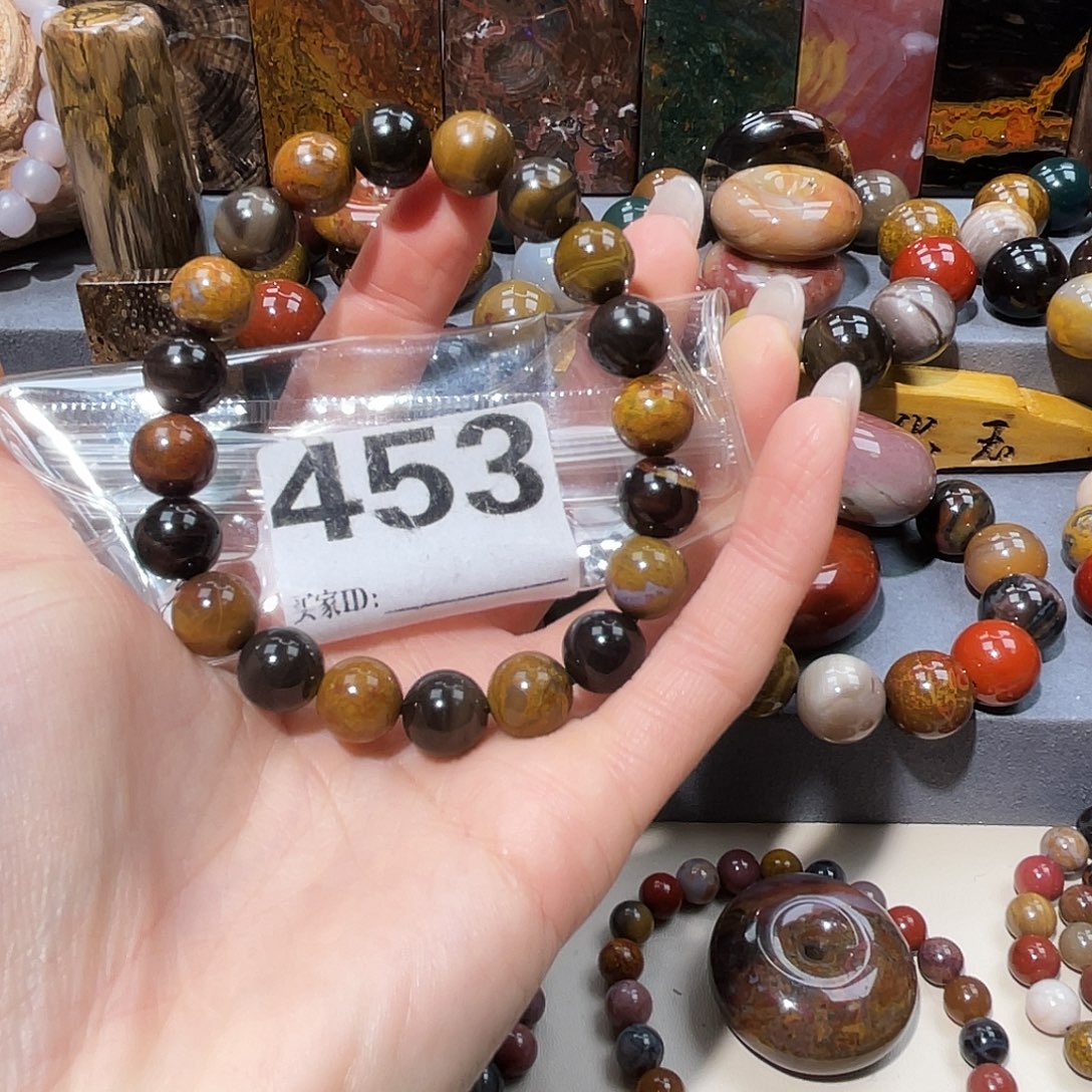 硅化玉未镶嵌天然北票硅化玉手串10.7