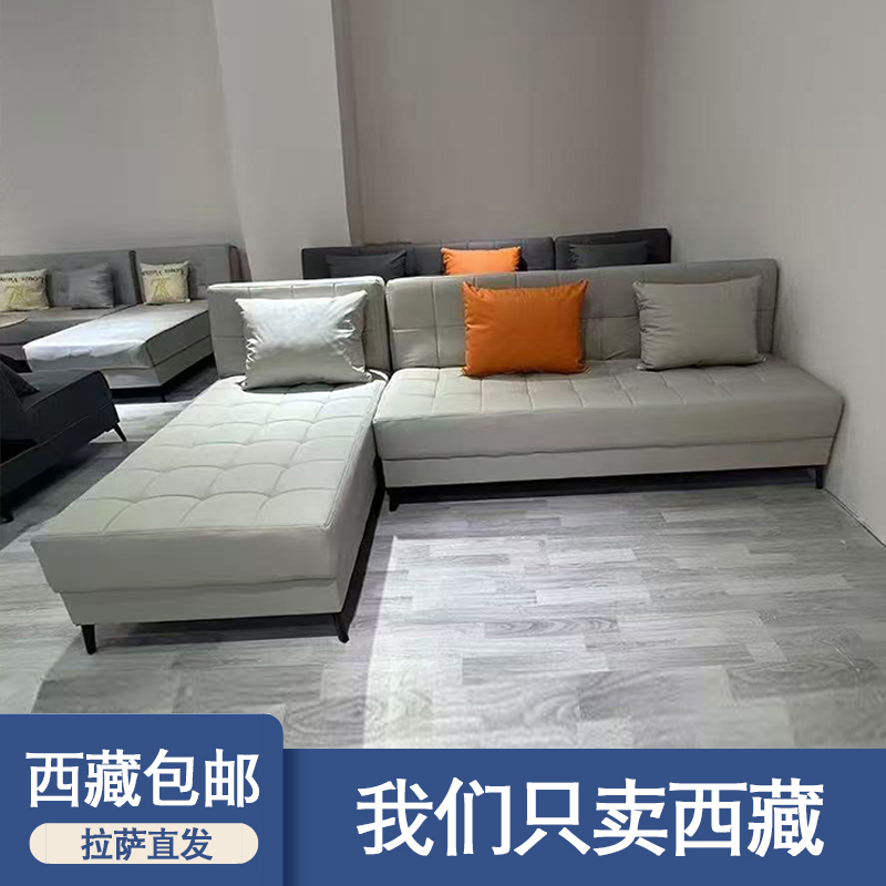 西藏包邮沙发床多功能猫抓布沙发床小户型客厅卧室书房沙发