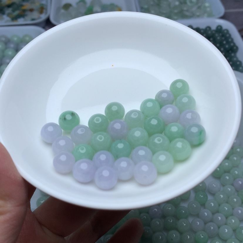 【闪购商品】未镶嵌翡翠手链卡8.8紫绿5个