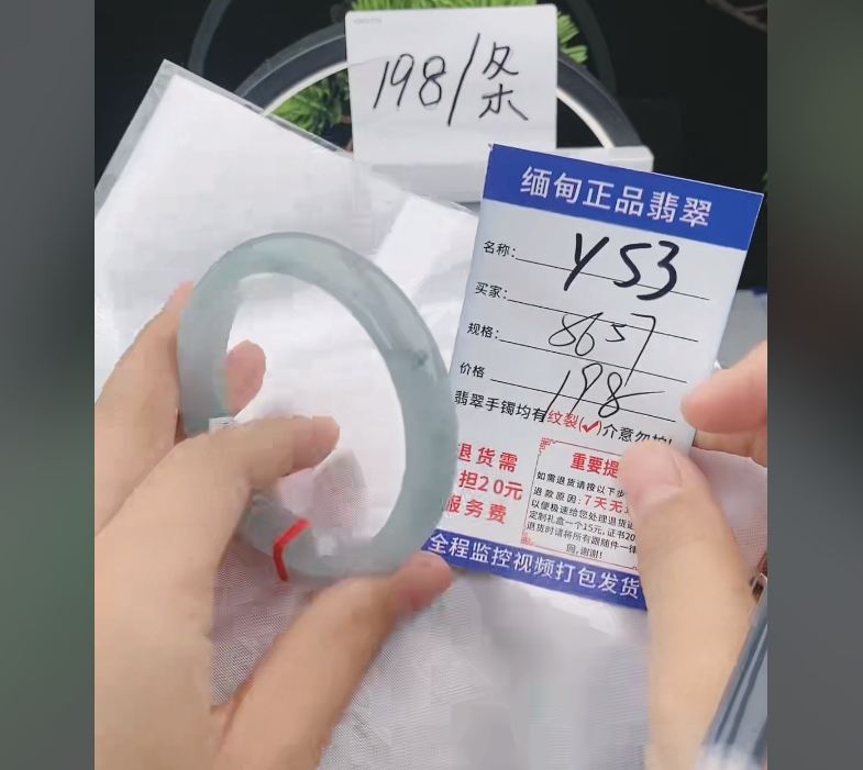Y53缅甸翡翠手镯处理198/条【一物一证】实物以直播间为准