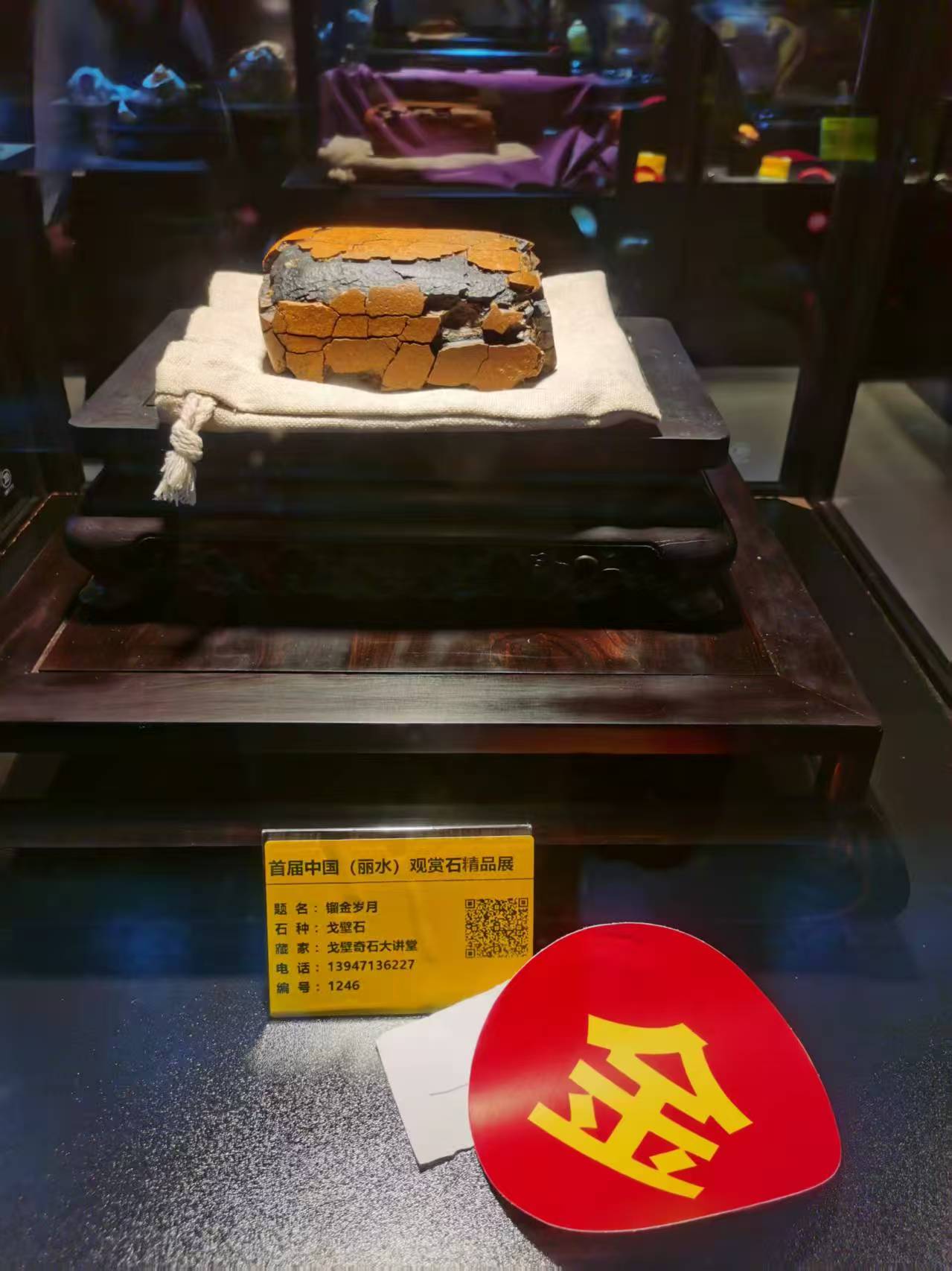 内蒙古俏色戈壁石《鎏金岁月》