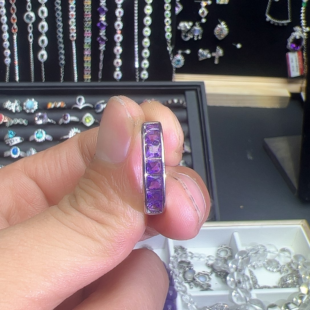紫晶珠宝半成品银S925镶嵌
