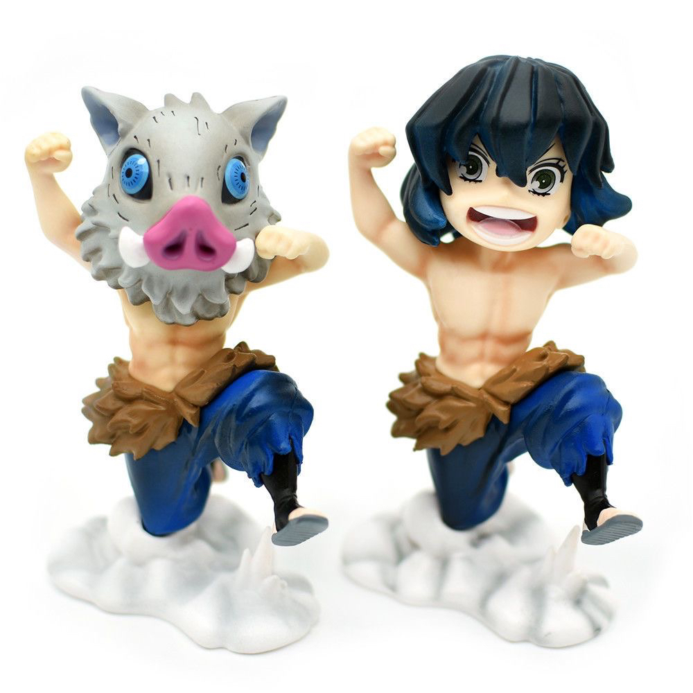 Q版鬼灭之刃萌系列公仔猪头嘴平伊之助GK手办摆件