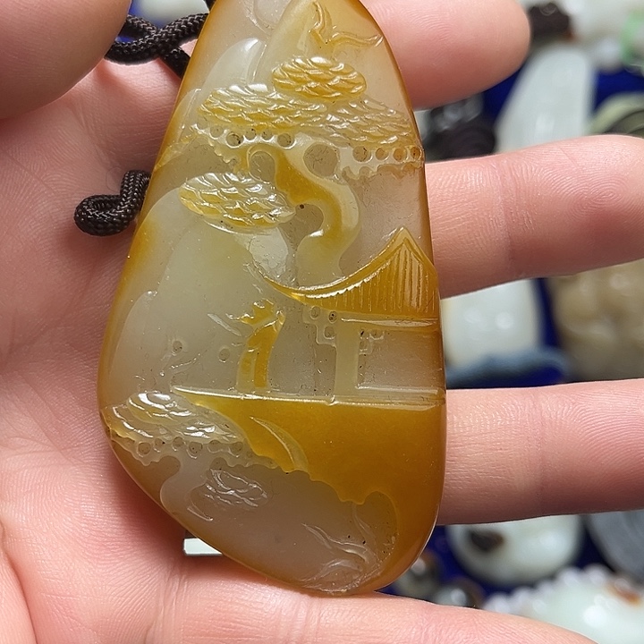 和田玉未镶嵌吊坠(不含链)