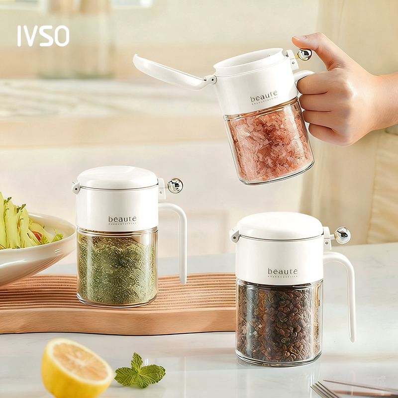 IVSO圆球密封调料盒便携式调料罐创意家用多功能调料收纳盒调味罐