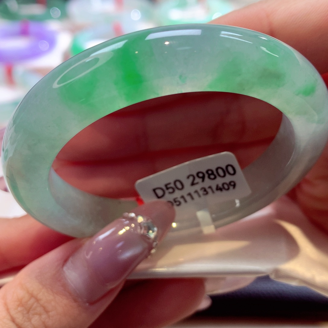 未镶嵌手镯翡翠泥鳅背12号66