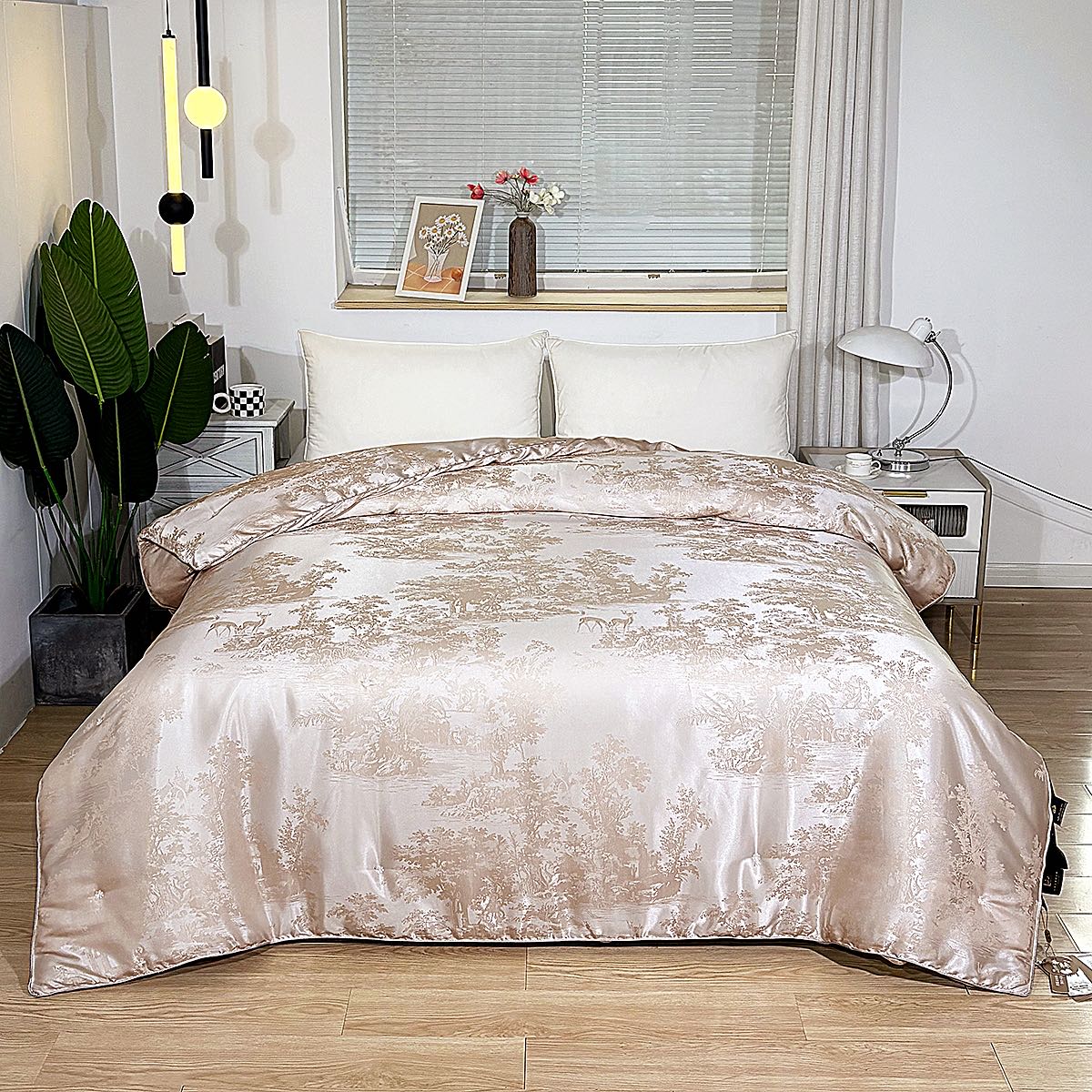 【孟】2025新款玉锦提花手工蚕丝被轻奢高档