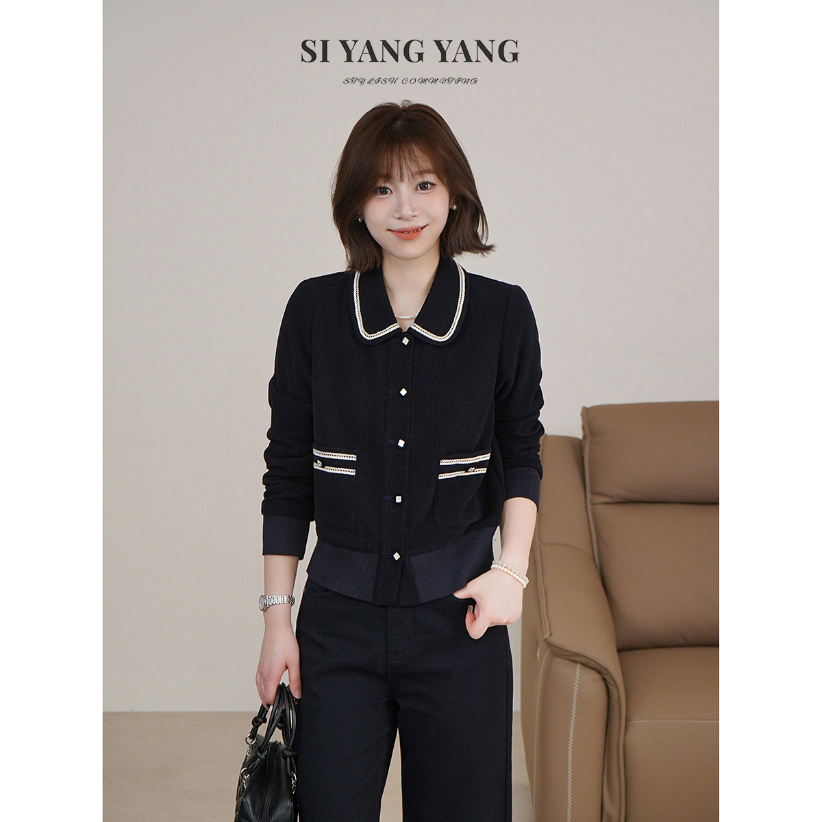 斯洋洋SIYANG撞色设计透气舒适通勤百搭薄外套WT509B077SYY