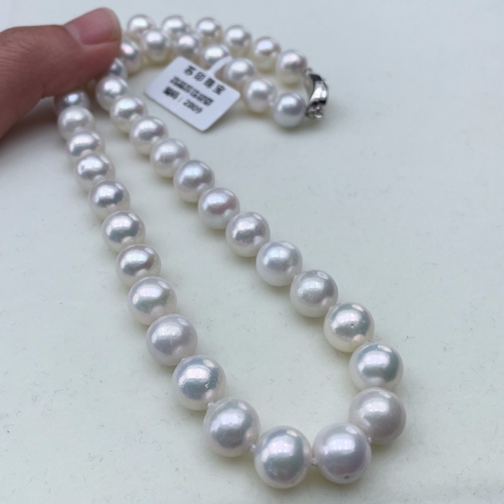 淡水珍珠颈饰银S925镶嵌卡10➕极光炫彩高品