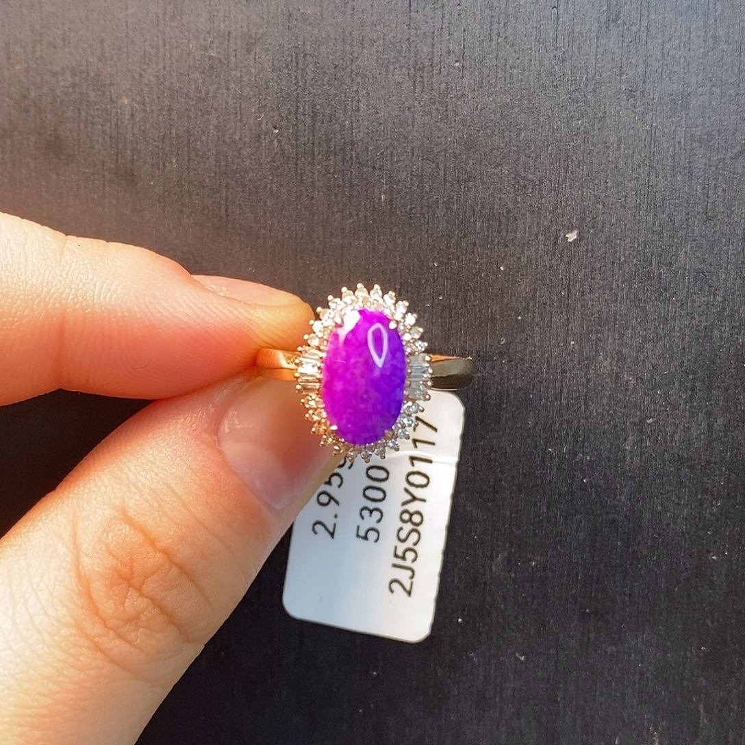 苏纪石（舒俱来）戒指18K金镶嵌