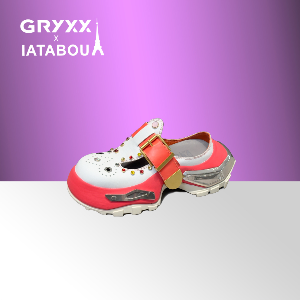 IATABOU高端潮牌夏季新品全真皮半拖女鞋TA156040