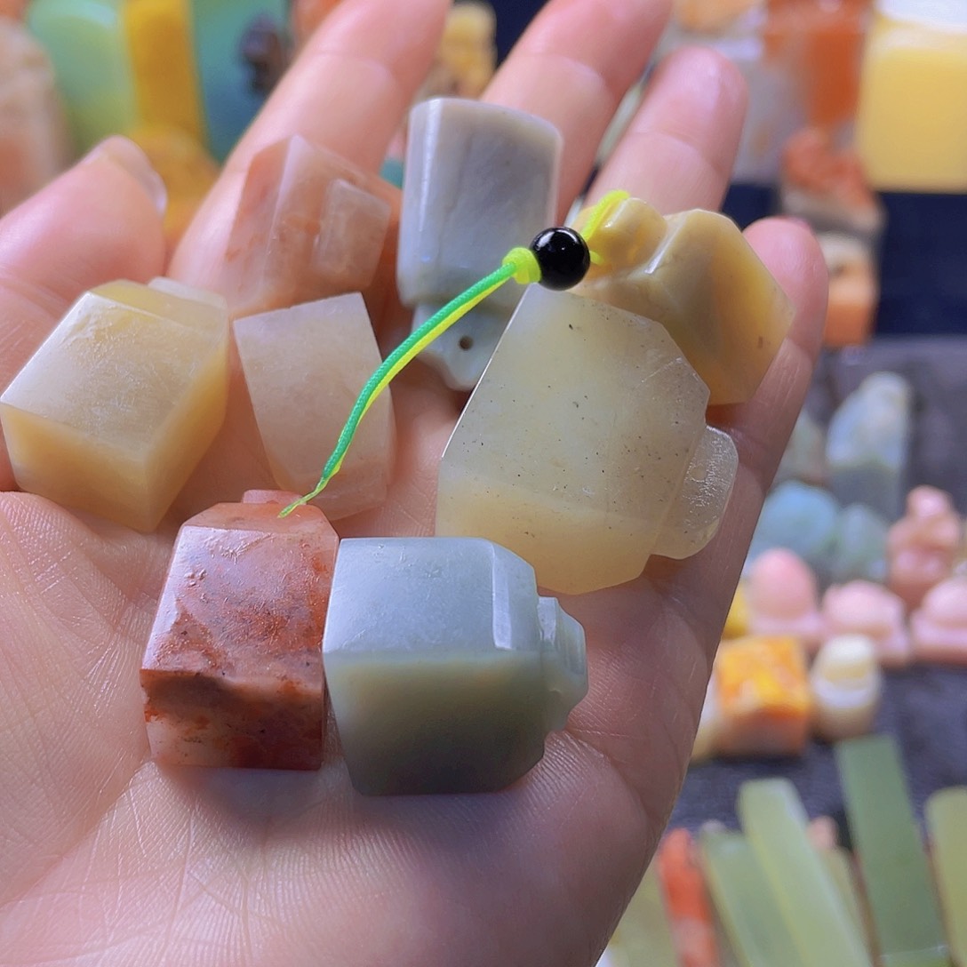 昌化石印石如意一把