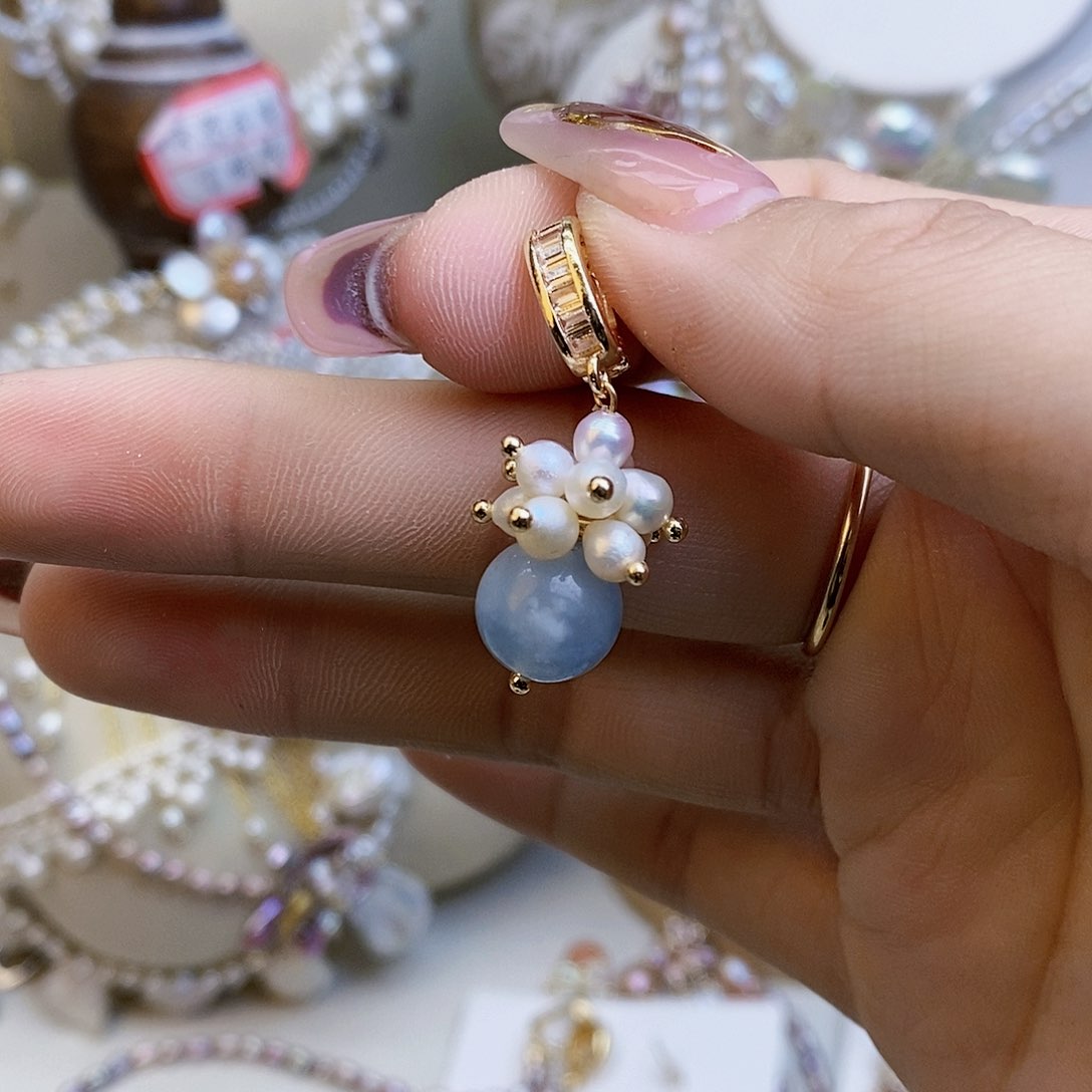 淡水珍珠颈饰银S925镶嵌