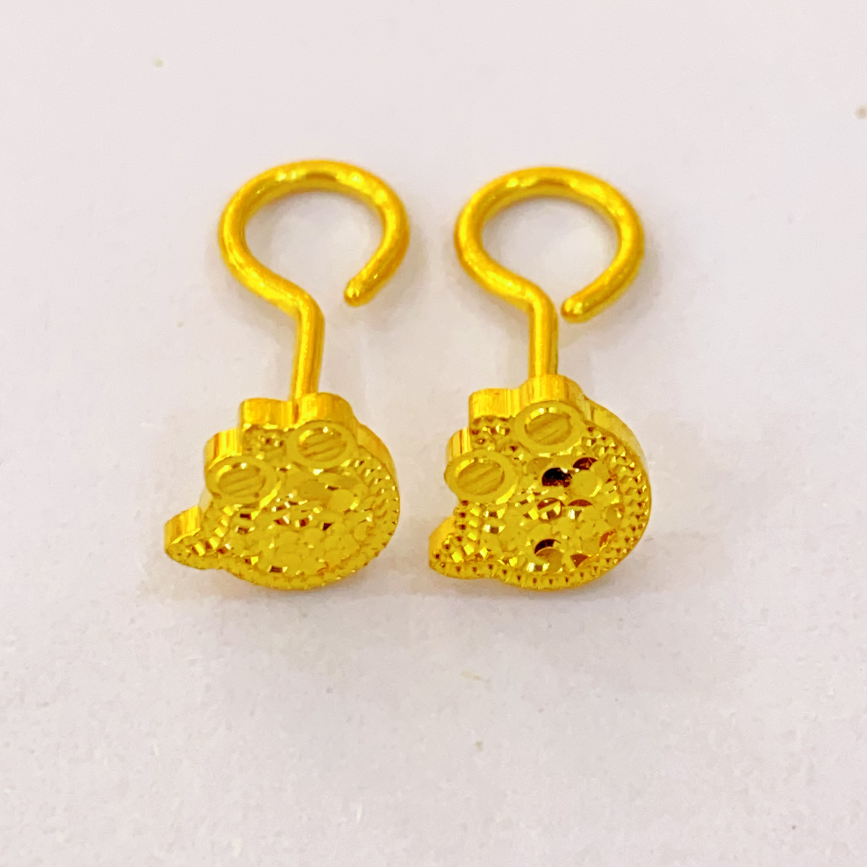 足金999碎冰冰时尚耳饰2.66g