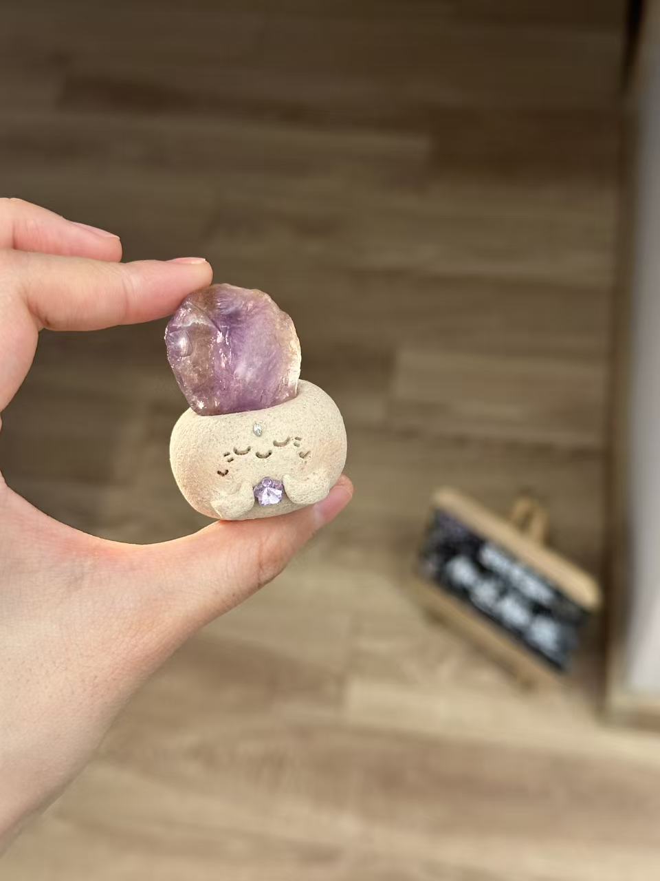 水晶小豆丁可爱紫黄原始