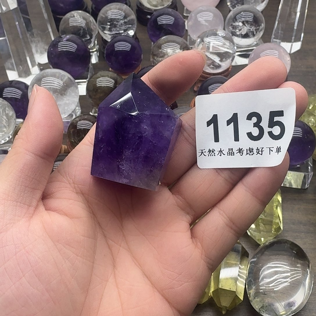 紫晶未镶嵌珠宝半成品