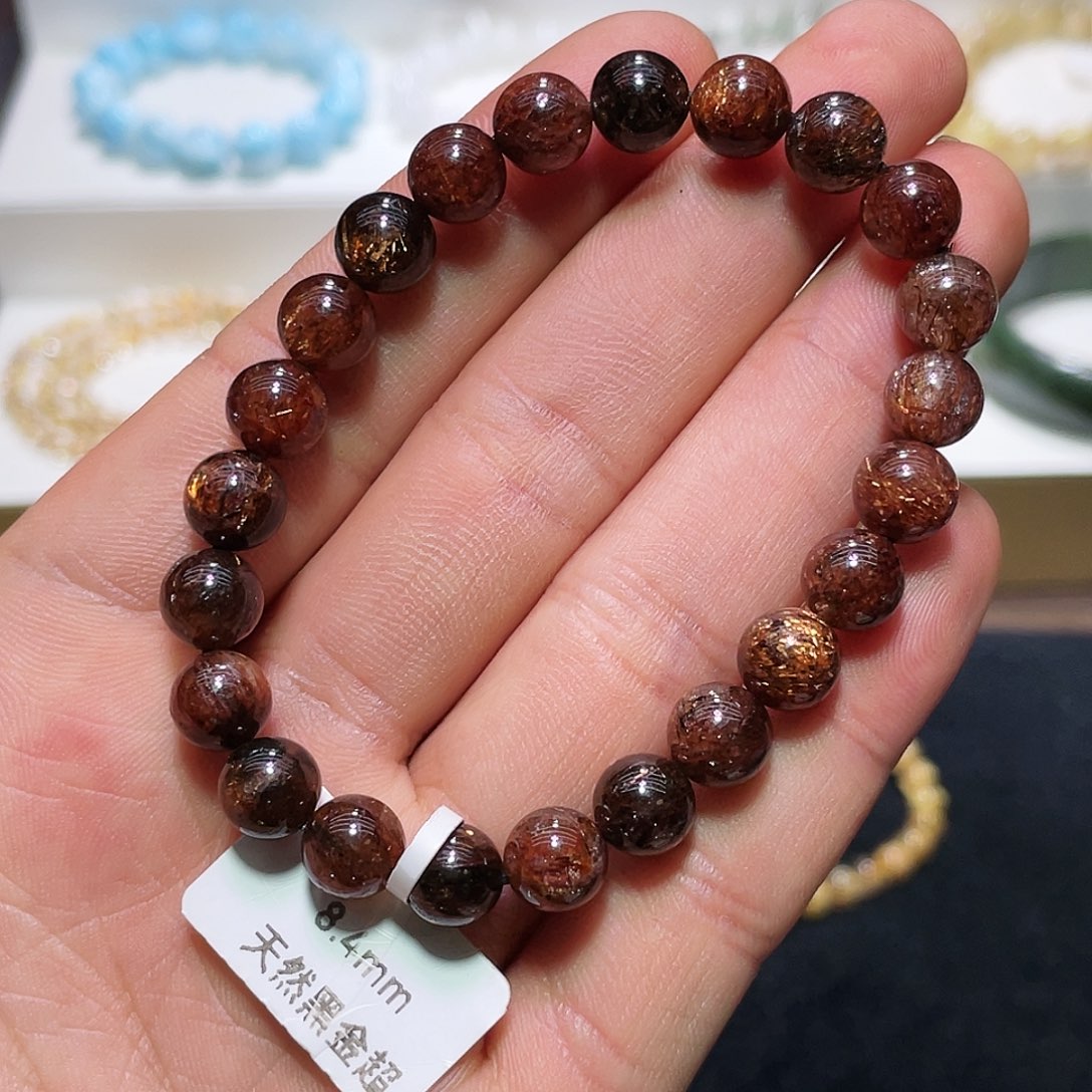 水晶手链未镶嵌黑金超8.4