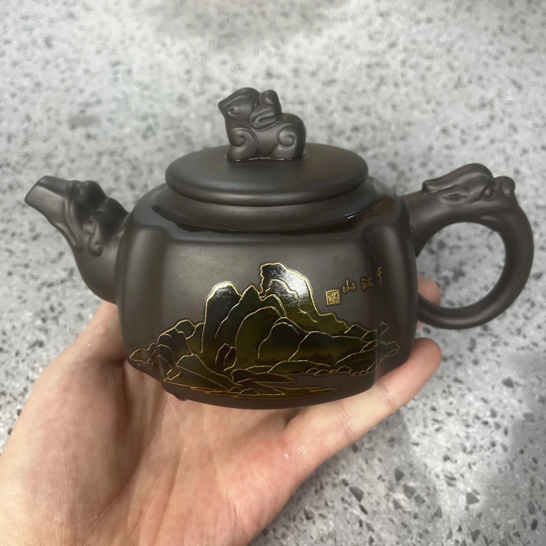 深井老紫泥千里江山茶具茶器C2