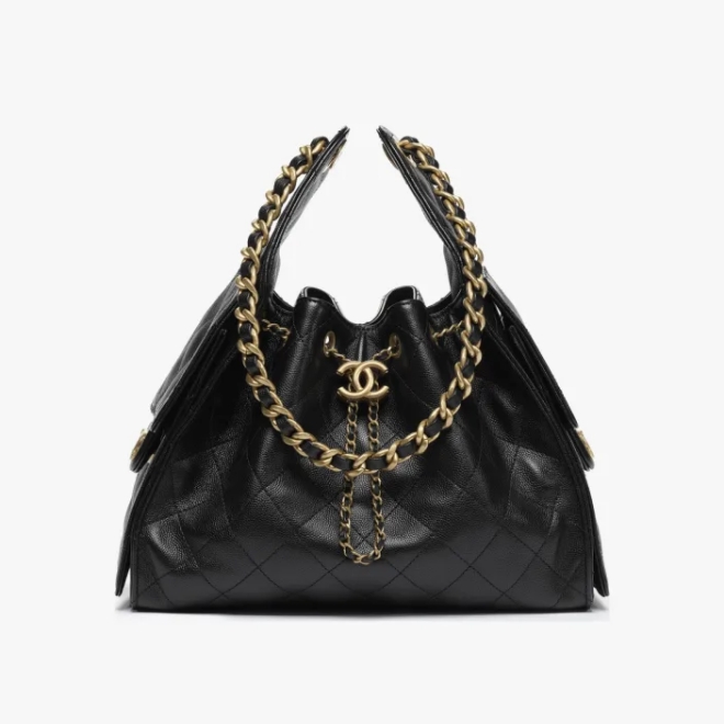 未使用 Chanel/香奈儿 【黑黑】25BAG 腋下单肩包 小号 黑色