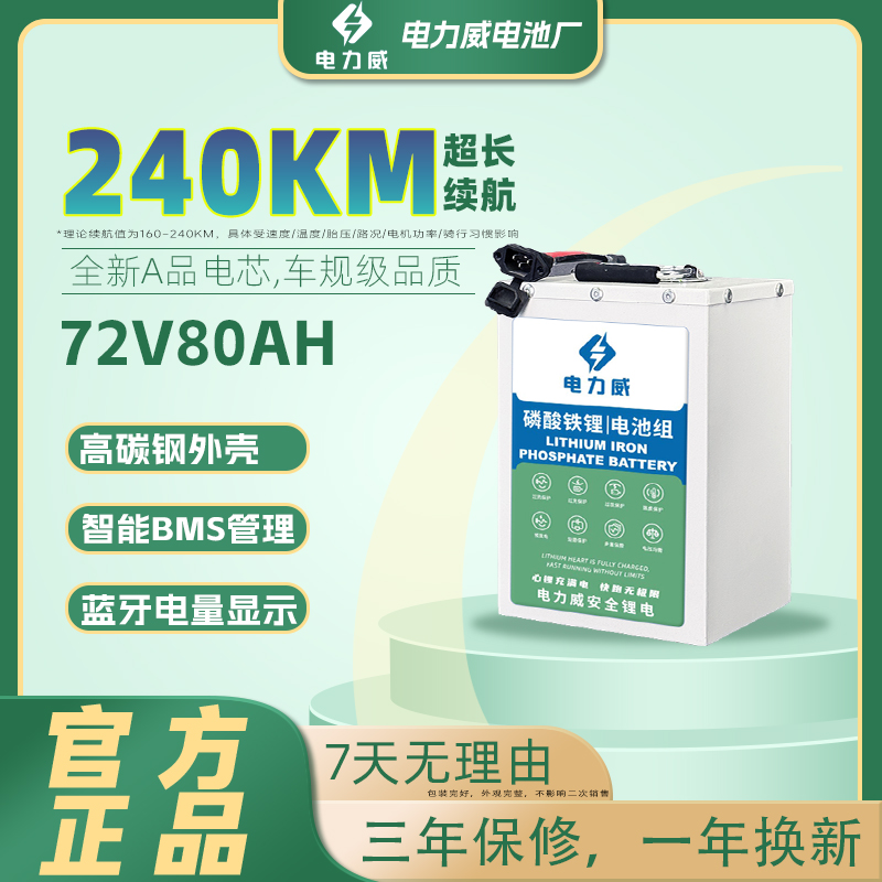 电动车锂电池大容量48V60V72V三轮四轮铁锂三元电池全新地摊电源