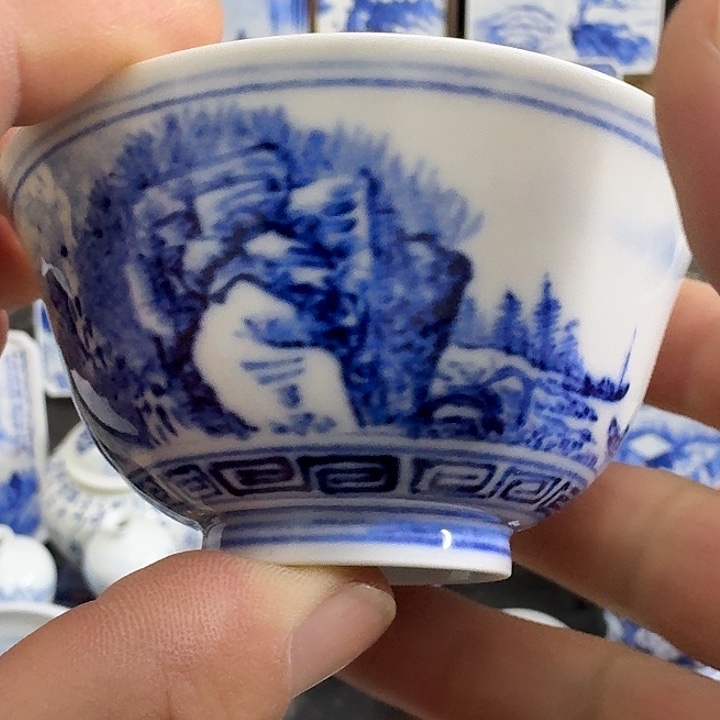 云***中瓷片景德镇瓷器手工手绘