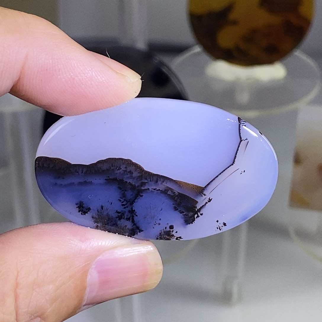 合成碳硅石非金属时尚图纹画面石饰品