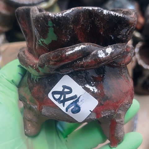 红陶粗陶花盆手工