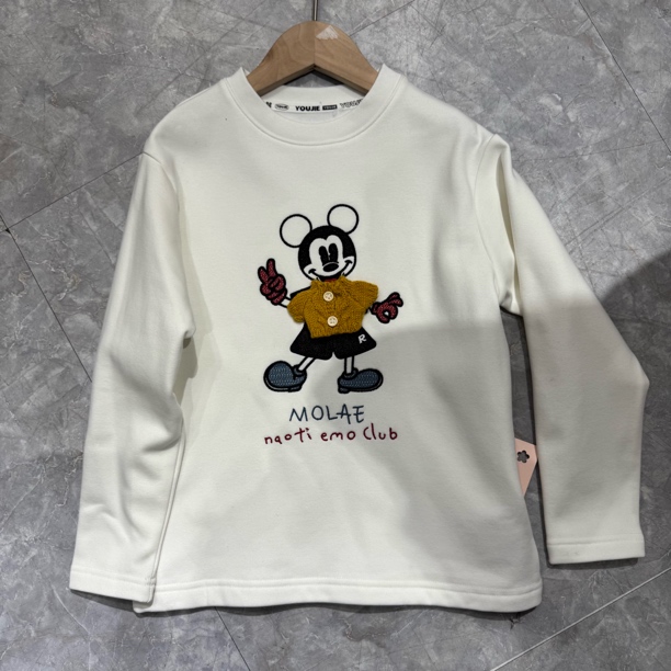 0541儿童米奇刺绣绒衫