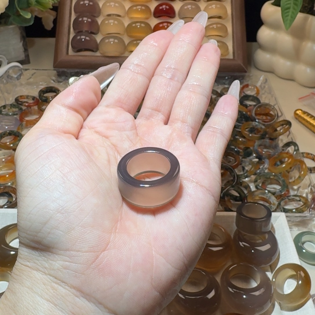 不***来玛瑙/玉髓未镶嵌戒圈