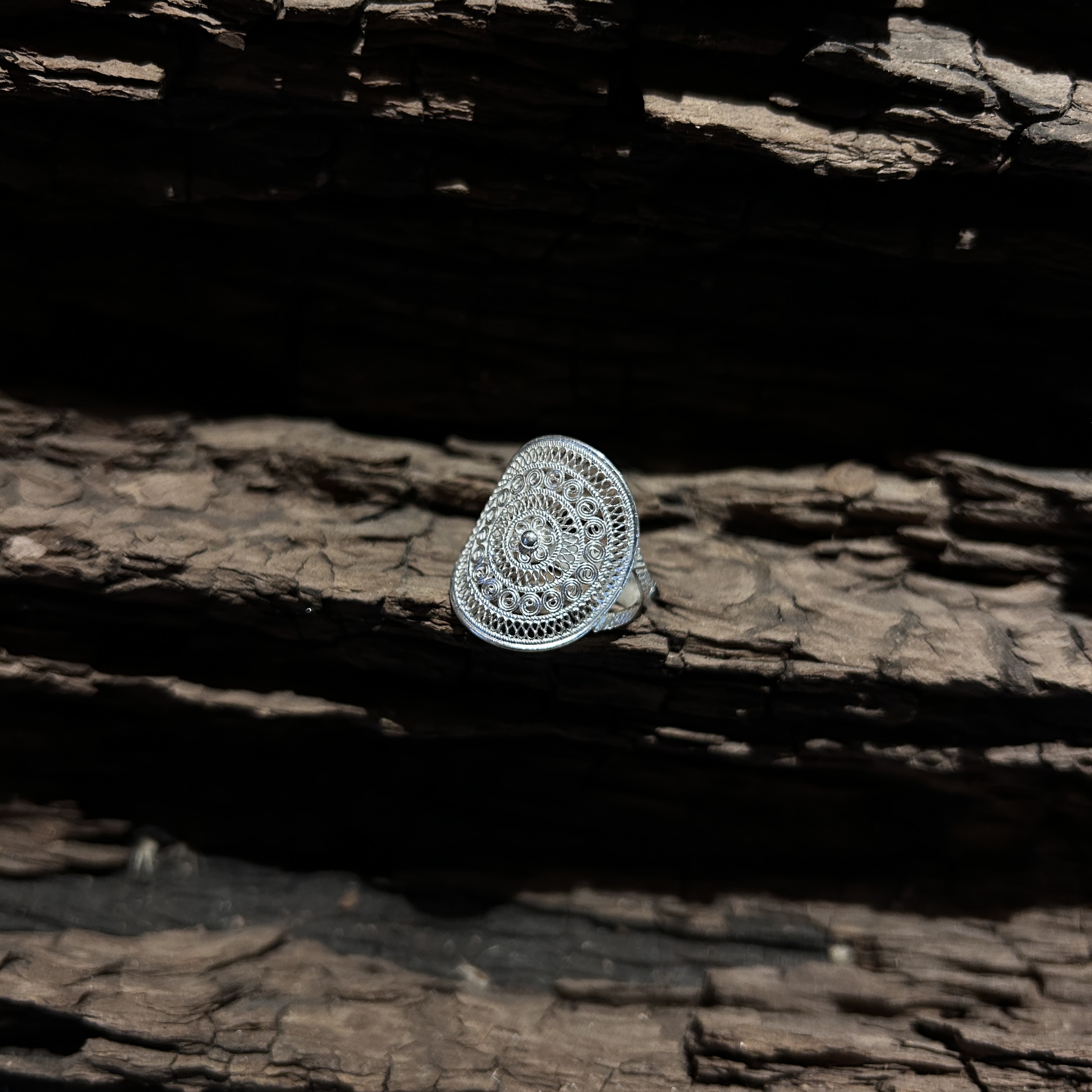 足银银制品 大满家999足银平安鼓戒指JZ049