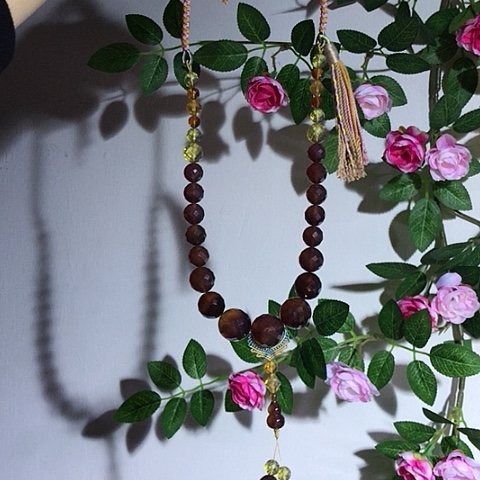 琥珀颈饰未镶嵌福利精美项链有搭款