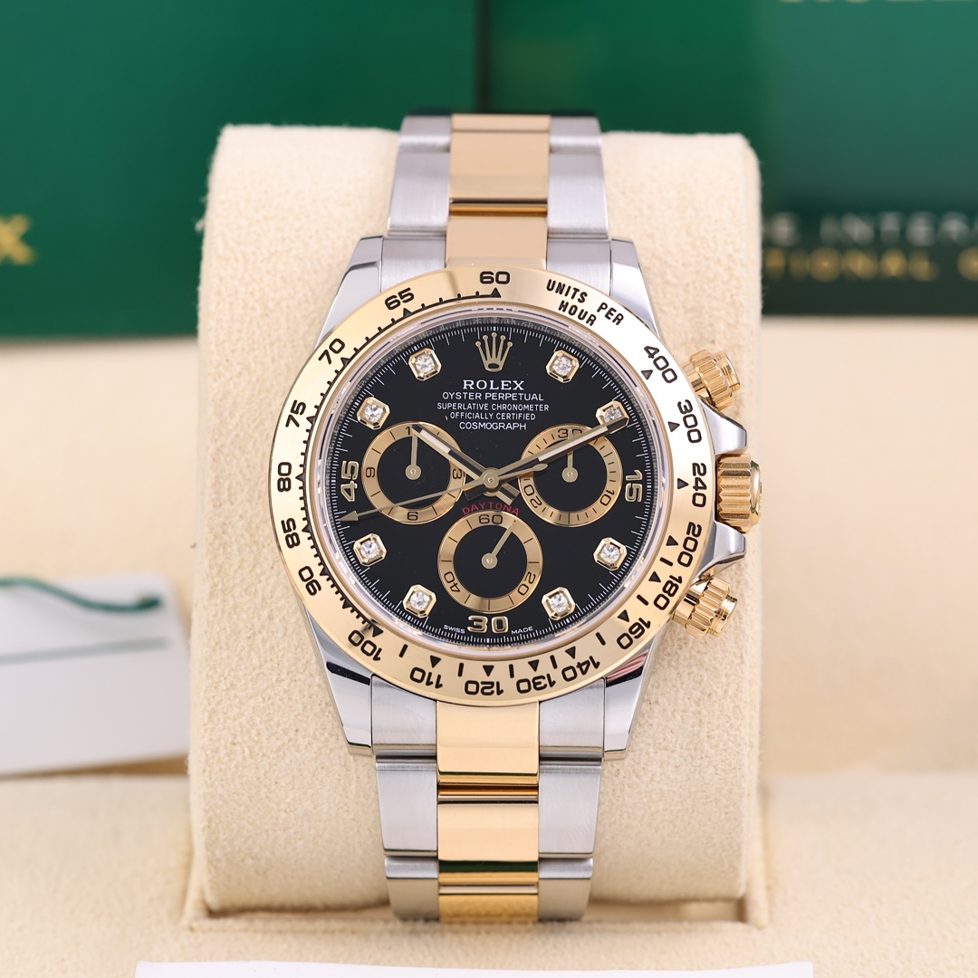 95新 Rolex/劳力士 迪通拿116503 黑色 钻石刻度  2022年6月保卡 