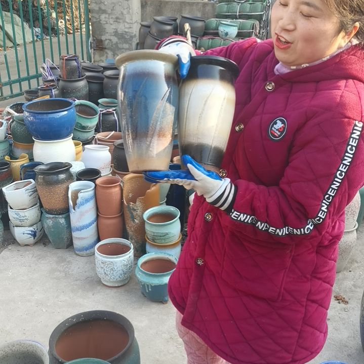 红陶口14高24瑕疵