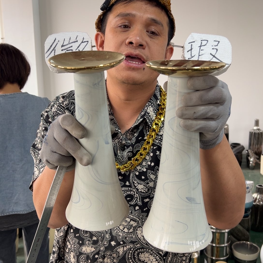 摆件34 号高中低温陶瓷瓶（部分微瑕）