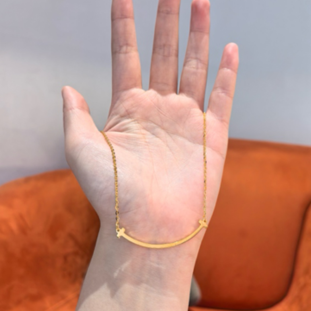 坠链均足银 微笑套链简约小众时尚百搭轻奢