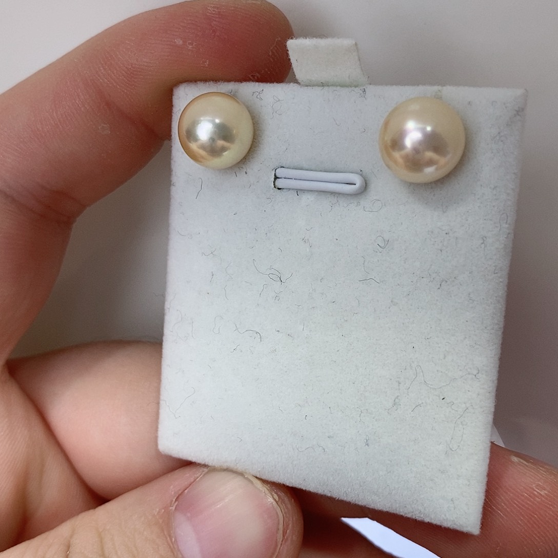 海水珍珠耳饰18K金镶嵌