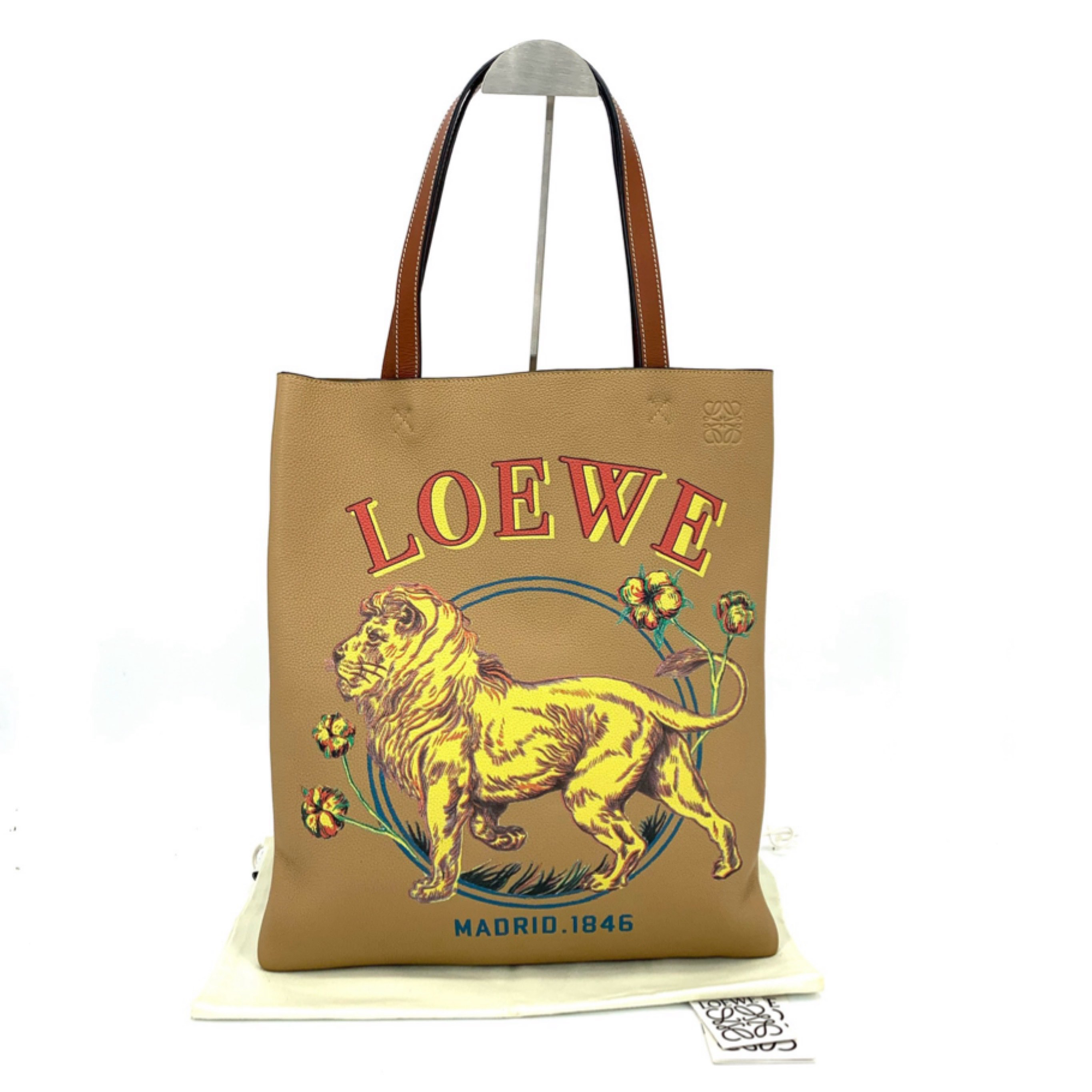 99新 LOEWE/罗意威 全皮雄狮托特包 尺寸36/42