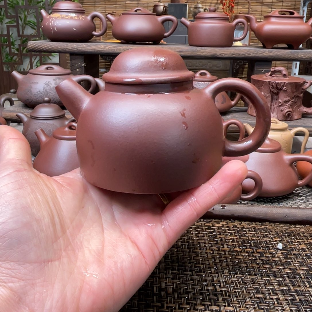 紫砂茶壶宜兴原矿紫砂手工制180