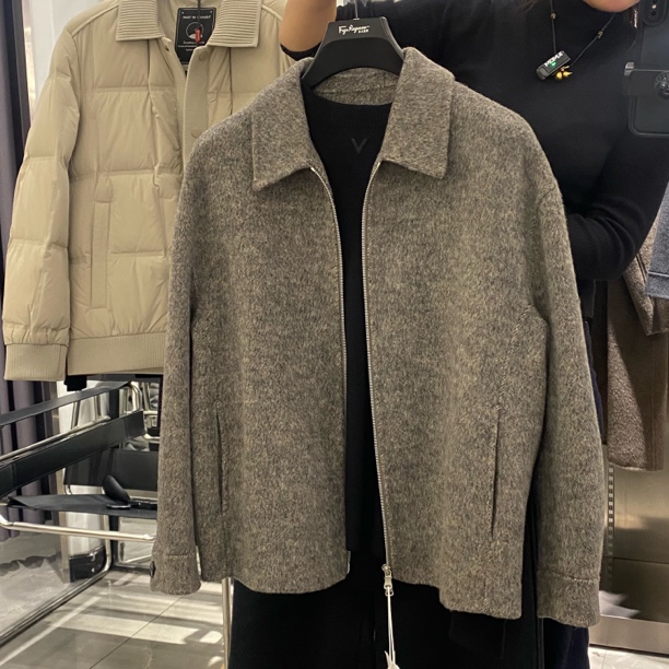2025年冬男士新款时尚双面绵羊毛双面呢外套069