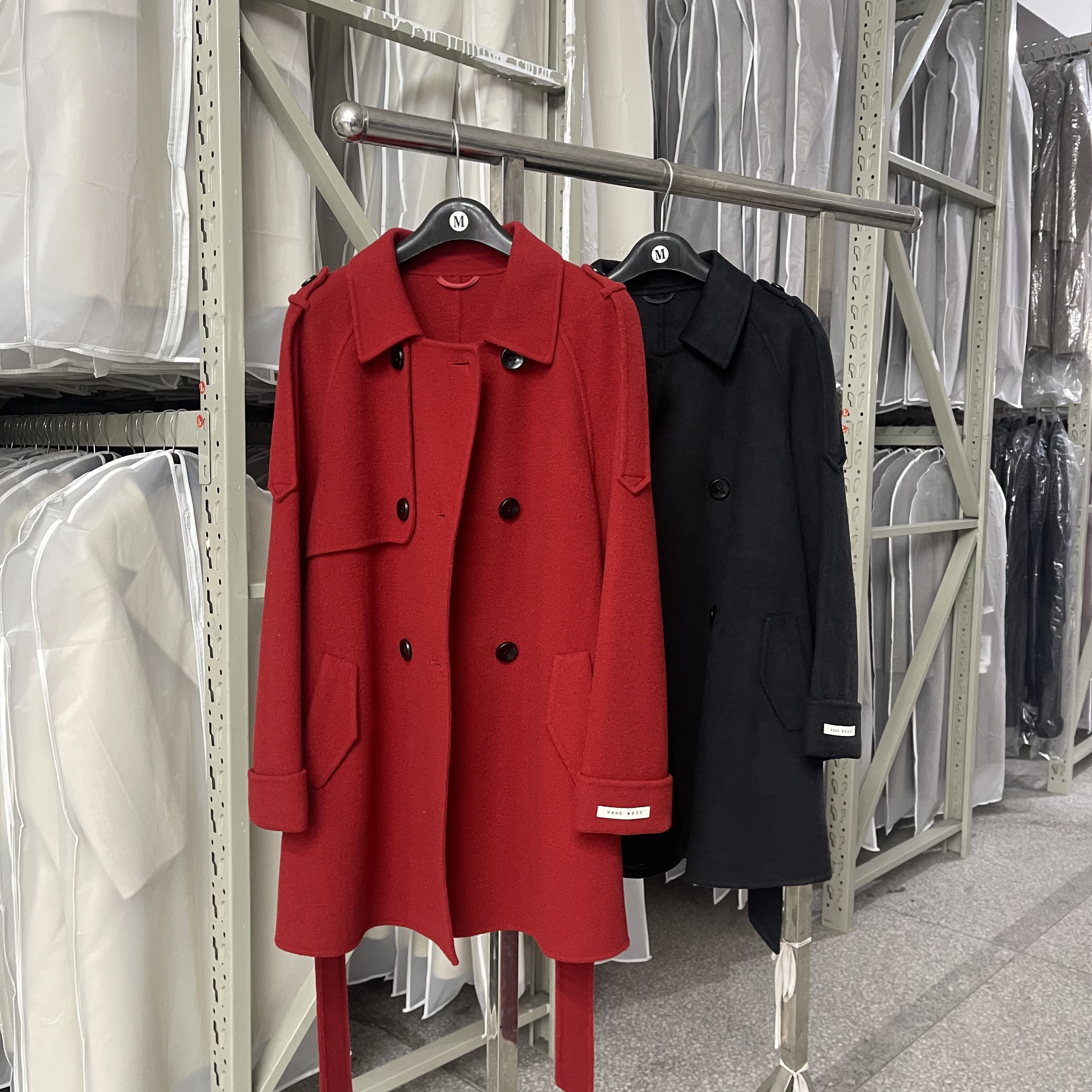 朵美韩版气质短款双面呢大衣气高品质高端轻奢小个子通勤时尚休闲