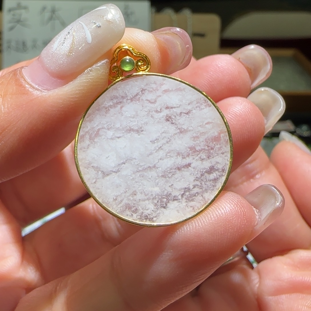 【闪购商品】翡翠颈饰18K金镶嵌缅甸