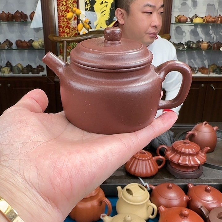 紫砂茶壶德钟紫泥150