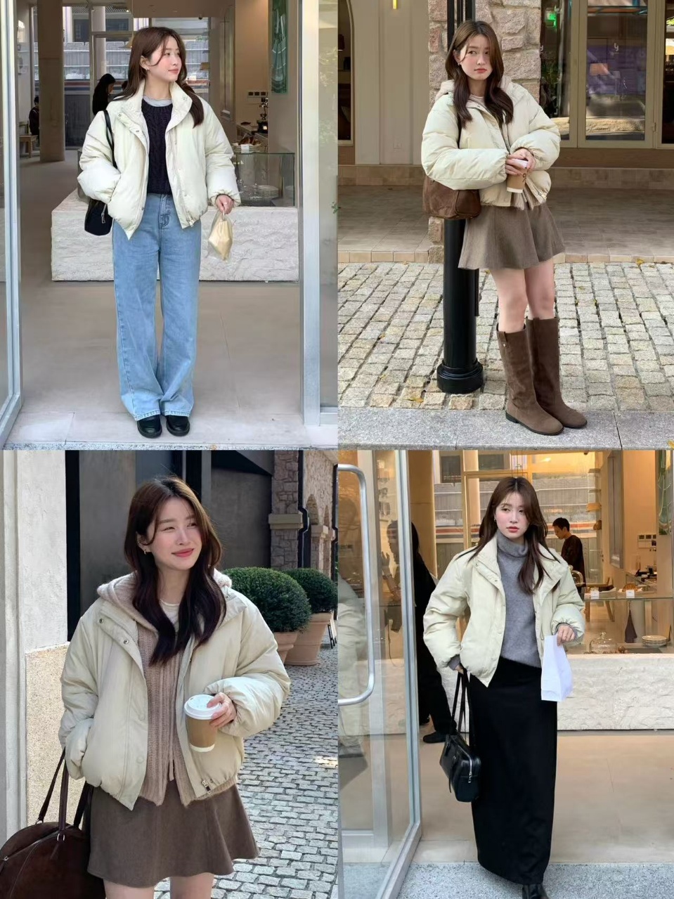 Miao【北海雪酪】韩版秋冬温柔简约短款休闲宽松时尚百搭羽绒服
