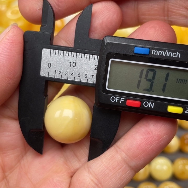 裸石蜜蜡未镶嵌蜜蜡有瑕圆珠