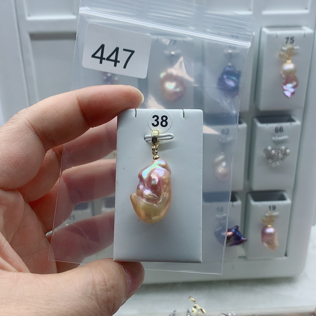 合金吊坠(不含链)淡水珍珠