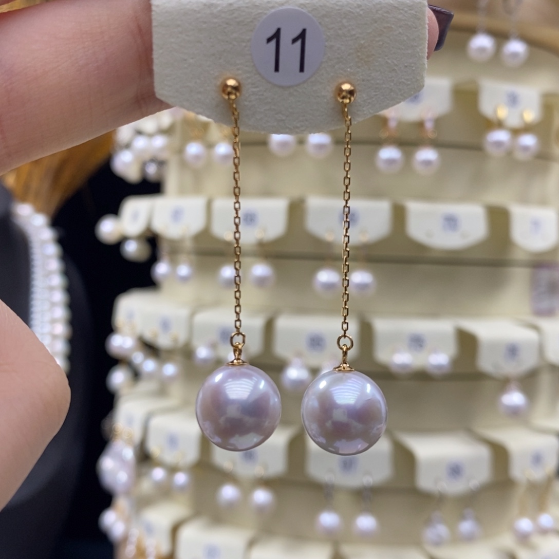 耳饰淡水珍珠银S925镶嵌