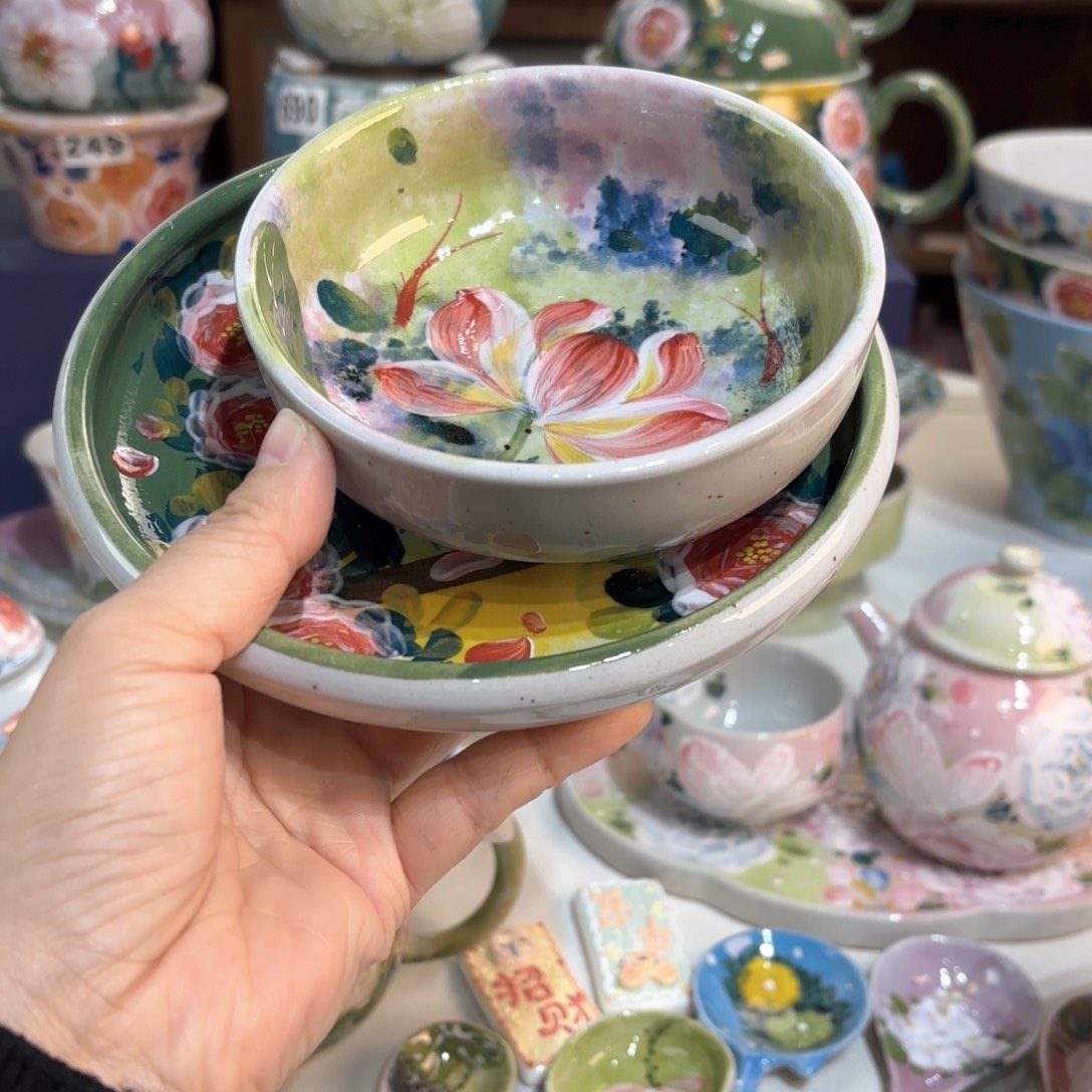 小****景德镇手绘高温釉下彩陶瓷茶具